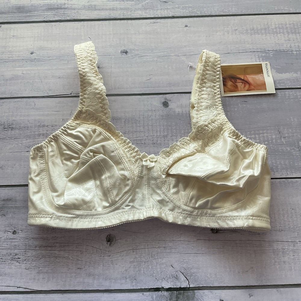 Amoena Mastectomy Bra Womens 34B Candlelight 2140 Wireless Soft Cup NEW